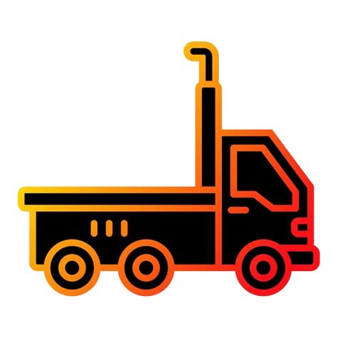 Premium Vector Trailer Truck Icon