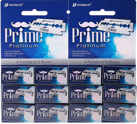 Dorco Prime Platinum Double Edge Razor Blades Lames De Rechange Pour