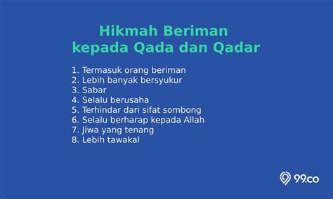 8 Hikmah Beriman Kepada Qada Dan Qadar