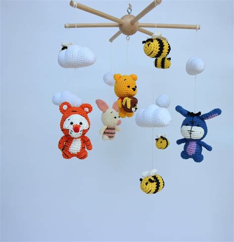 Mini Winnie the Pooh Mobile Pooh Bear With Bee Mobile - Etsy