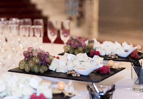 Fondo Plato De Luz De Aperitivos De Mesa De Buffet Foto E Imagen Para