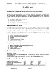 HR Stragetic Plan Docx BSBHRM602 Manage Human Resources Strategic