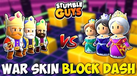 WAR SKIN BLOCK DASH ONLY RAJA VS RATU Stumble Guys Gaming Indonesia