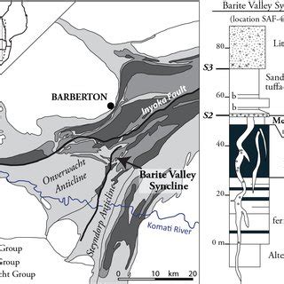 Left Simplified Geological Map Of The Barberton Greenstone Belt And