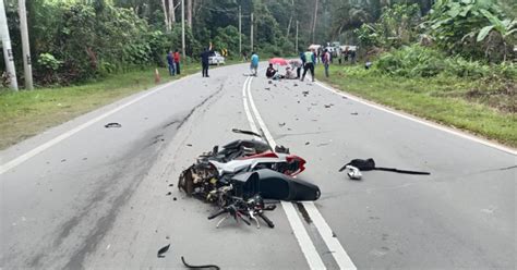 Penunggang Motosikal Maut Bertembung Kereta Masuk Laluan Bertentangan