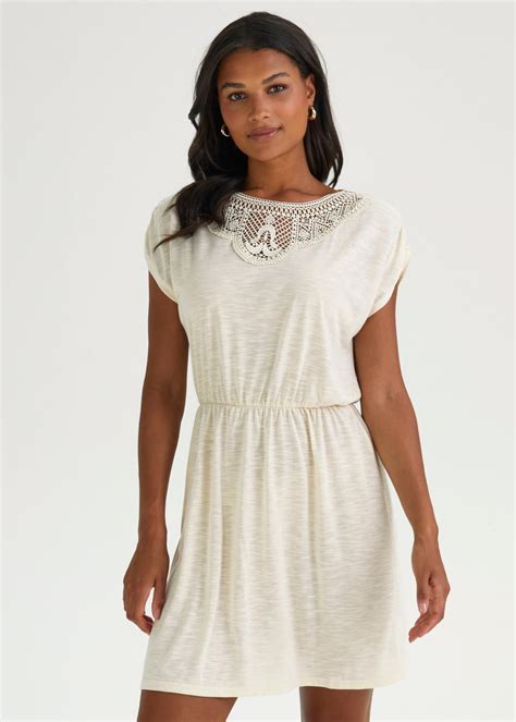 JDY Nude Short Sleeve Dress Matalan