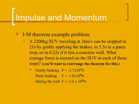 Momentum And Impulse Ppt
