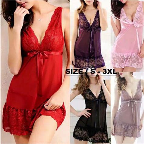 Jual Nightgown Brand Linea Donatella Lingerie Branded Dres Seksi Shopee Indonesia