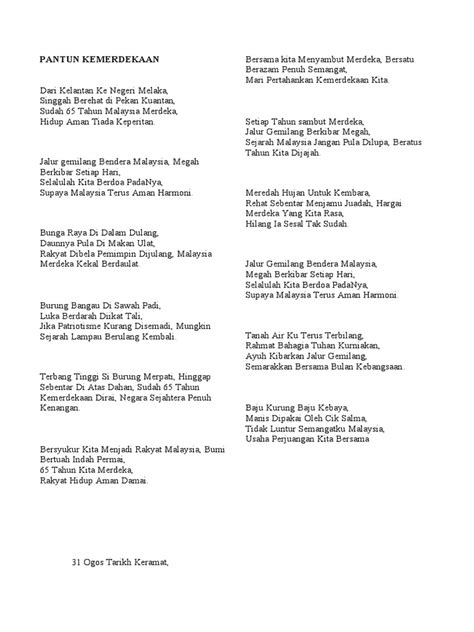 Pantun Kemerdekaan Pdf