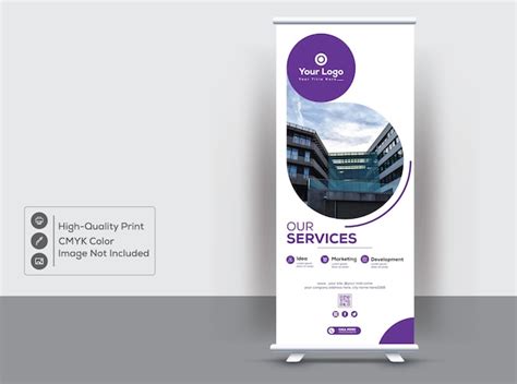 Premium Vector Clean And Modern Roll Up X Stand Banner Design Template