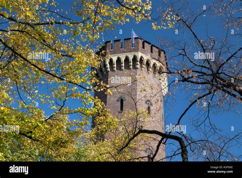 Autumn At The Malakoffturm Tower In The Rheinauhafen Rheinau Harbour