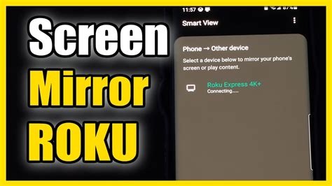 How To Screen Mirror Android Phone To Roku Device Cast Tutorial Youtube