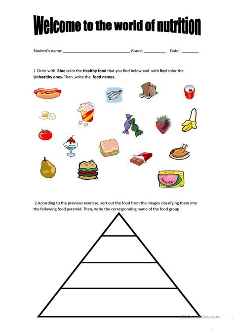 Nutrition Worksheets