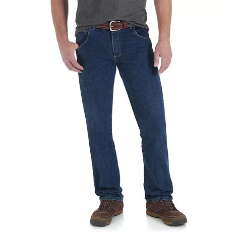 Wrangler Mens Rugged Wear Advanced Comfort Regular Straight Jean Academy