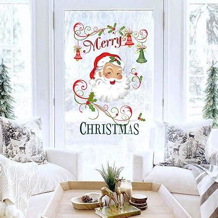 Decalplanet Christmas Santa Wall Decals Merry Christmas Snowflake Xmas