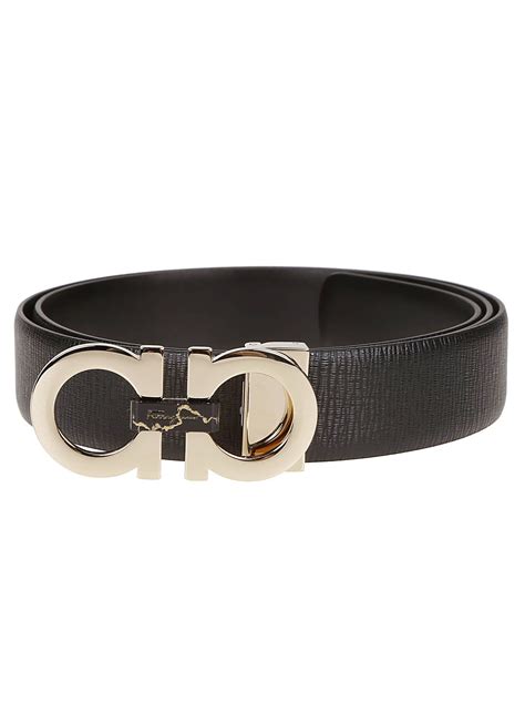 Salvatore Ferragamo Logo Belt In Nero | ModeSens