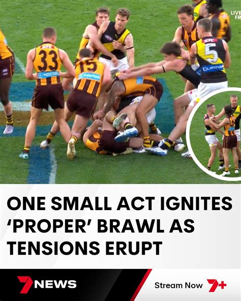 7NEWS - Players came from all parts of the ground to fight with each