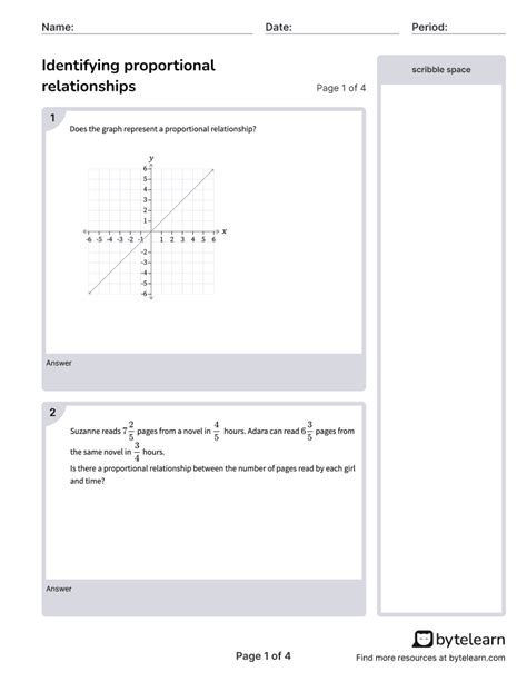 Identify Proportional Relationships Graphs Worksheets Pdf 7rpa2a 7th Grade Math