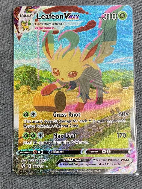 Leafeon Vmax Alternate Art Evolving Skies Pokemon Tcg Hobbies Toys