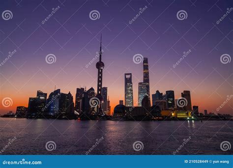 A Sunrise In Lujiazui Pudong Shanghai Editorial Stock Image Image