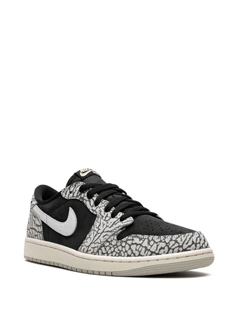 Jordan Air Jordan 1 Low Elephant Print Sneakers Black Farfetch Ae