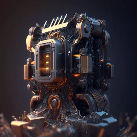 Metal Texture Artificial Intelligence Technology Robot Illustration ...