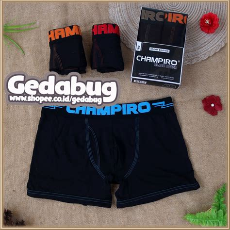 Jual Celana Dalam Boxer Pria Champiro C0333 Sport Edition ISI 3 PCS