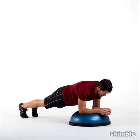 Elbow Plank On BOSU Exercise How To Skimble Workout Trainer