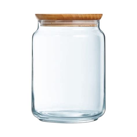 Bocal En Verre Couvercle Bois L Pure Jar Wood Maisons Du Monde