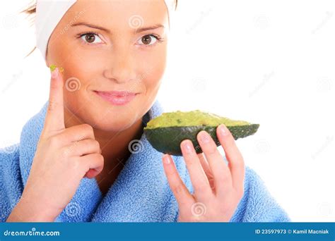 Avocado Treatment Stock Image Image Of Face Natural 23597973