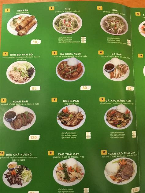 Menu At Pho Viet Restaurant Ústí Nad Labem