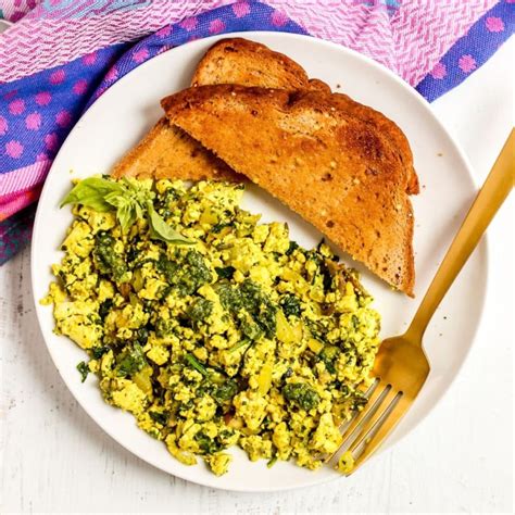 Vegan Pesto Tofu Scramble Veggies Save The Day