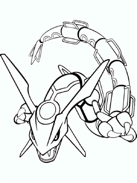 Coloriage Pokémon Rayquaza 2 télécharger et imprimer gratuit sur