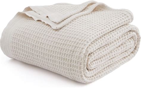 Amazon Bedsure 100 Cotton Blankets King Size For Bed Waffle