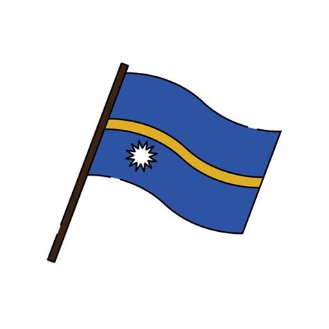 Premium Vector Nauru Flag Icon Vector