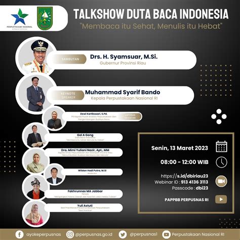 Perpustakaan Nasional RI On Twitter SahabatPerpusnas Talkshow