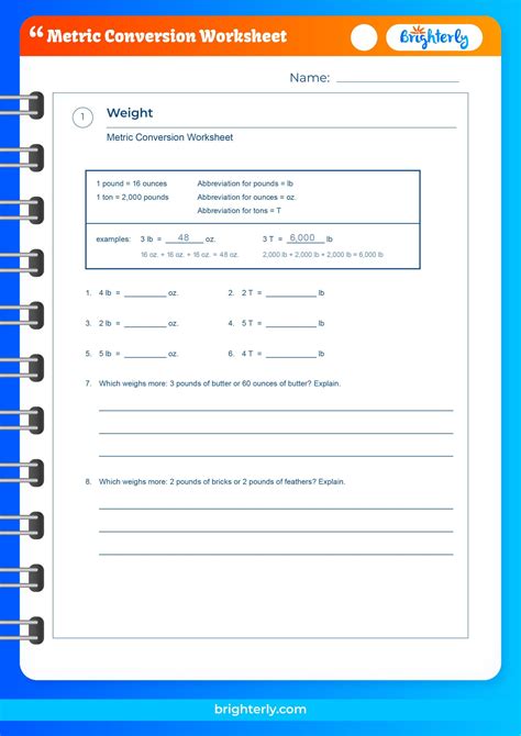 Metric To Metric Conversion Worksheet