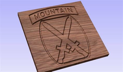 Us Army Th Mountain Division Patch Vector Files Dxf Eps Svg Etsy