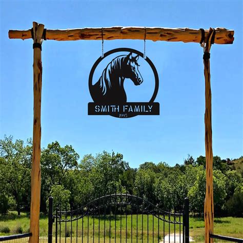 Metal Horse Farm Sign w Year v2 – Apex Metal Signs