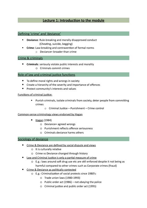 1 Introduction To The Module Lecture 1 Introduction To The Module