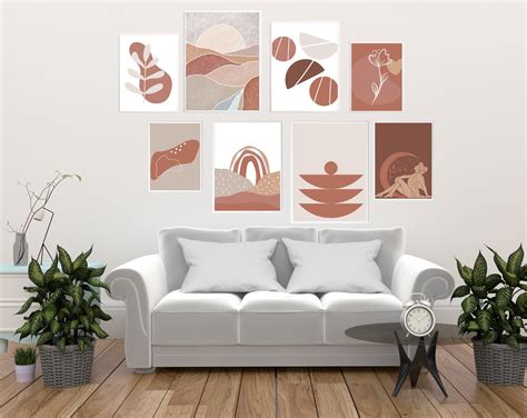 Wandkunst Set Von 8 Boho Art Print Bundle Boho Dekor Etsy