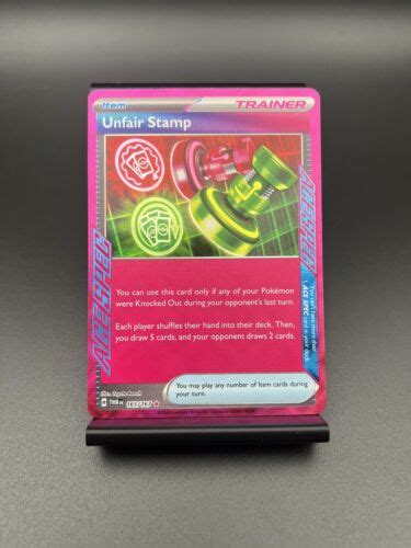 Pokemon Card Unfair Stamp Ace Spec Holo Twilight Masquerade 165 167 NM