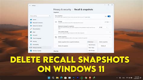 How To Delete Recall Snapshots On Windows 11 Clear Your History