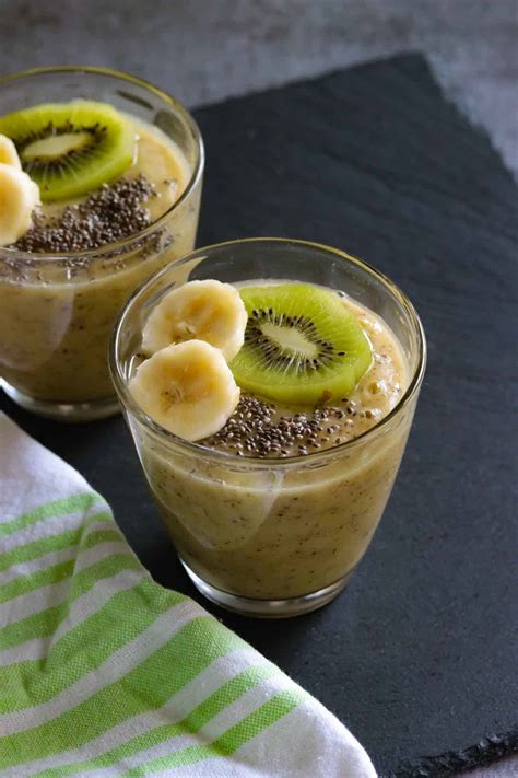 Kiwi Banana Smoothie Recipe Vegan Masalachilli