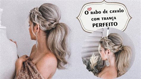 Como fazer RABO DE CAVALO FÁCIL E LINDO TRANÇA por Priscila Barbosa