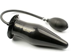 Rubberfashion Latex Inflatable Butt Plug XXL Inflatable Anal Plug With Pump For Women And