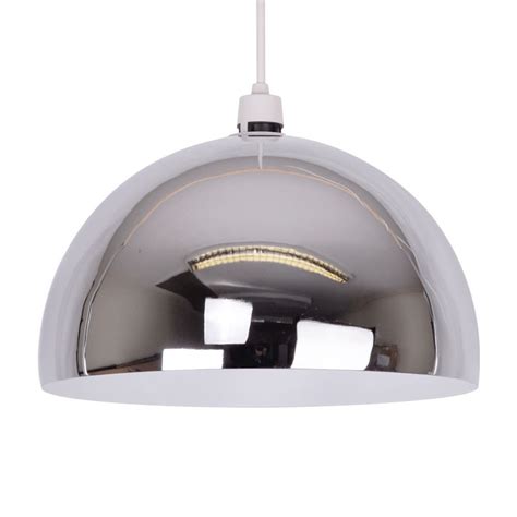 Modern Silver Chrome Ceiling Pendant Light Lamp Shade Fitting Lampshade Lights Pendant Light