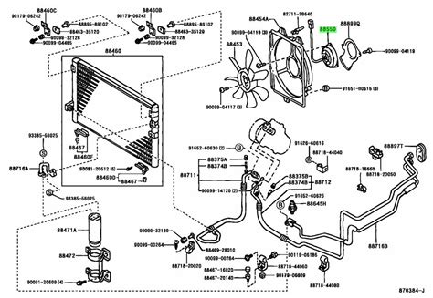 Diagram Of AC Condenser Parts For 2005 Toyota Highlander