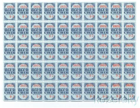 Blue Chip Trading Stamps Sheet Series 2bzq No 092