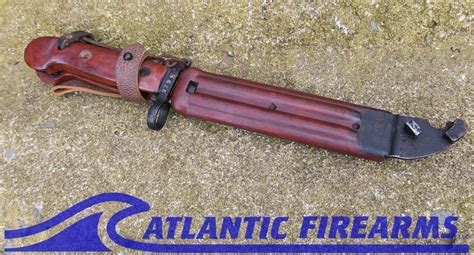 Russian Ak 47 Bayonet And Scabbard Type 1 Transitional Nra Good For Sale